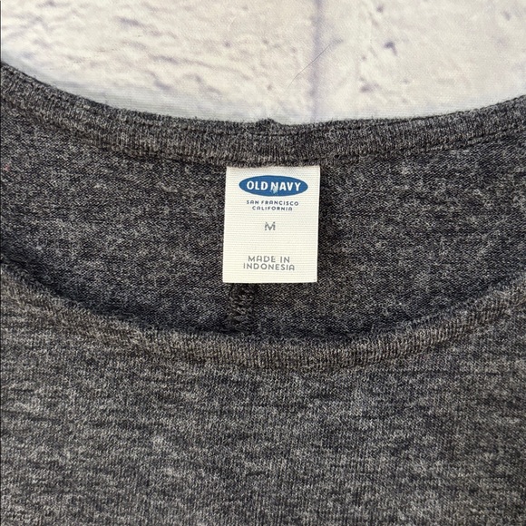 Old Navy Long Sleeve Textured Knit Swing Dress Dark Heather Gray Size Medium - Picture 7 of 9